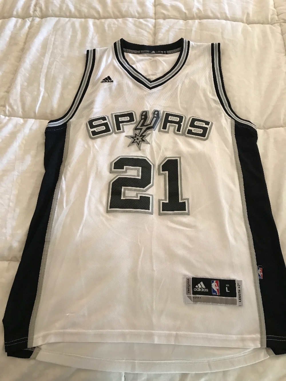 Vintage Adidas  San Antonio Spurs Tim Duncan 21 Jersey Large